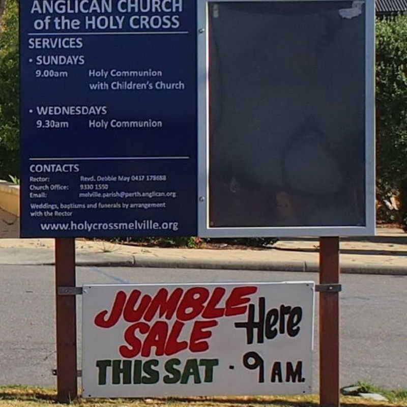 Holy Cross church sign