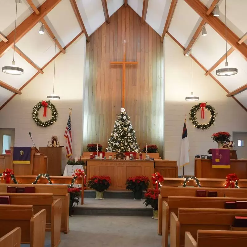 The sanctuary at Christmas