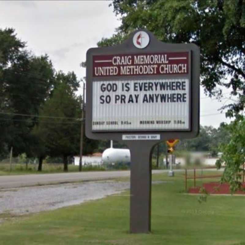 Craig Memorial United Methodist Church sign