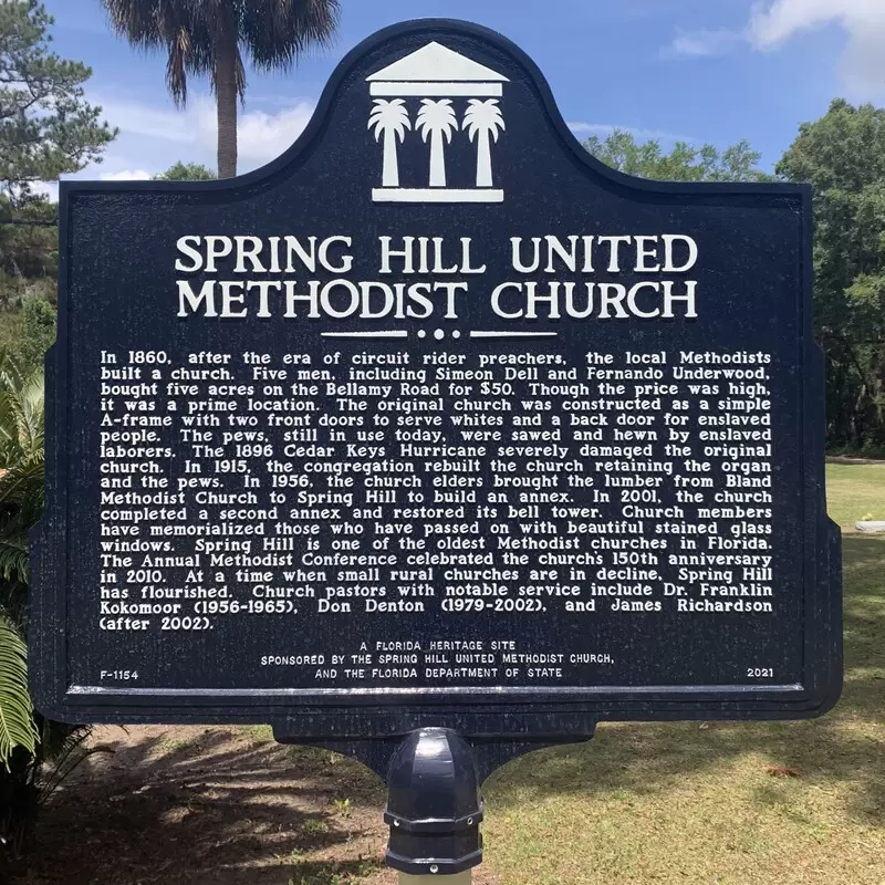 Spring Hill United Methodist Church Historical Marker - photo courtesy of Tim Fillmon