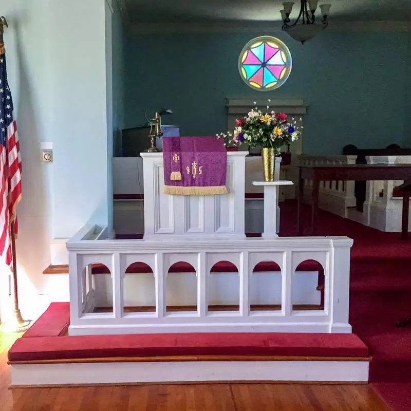 The altar at Campbells Creek UMC