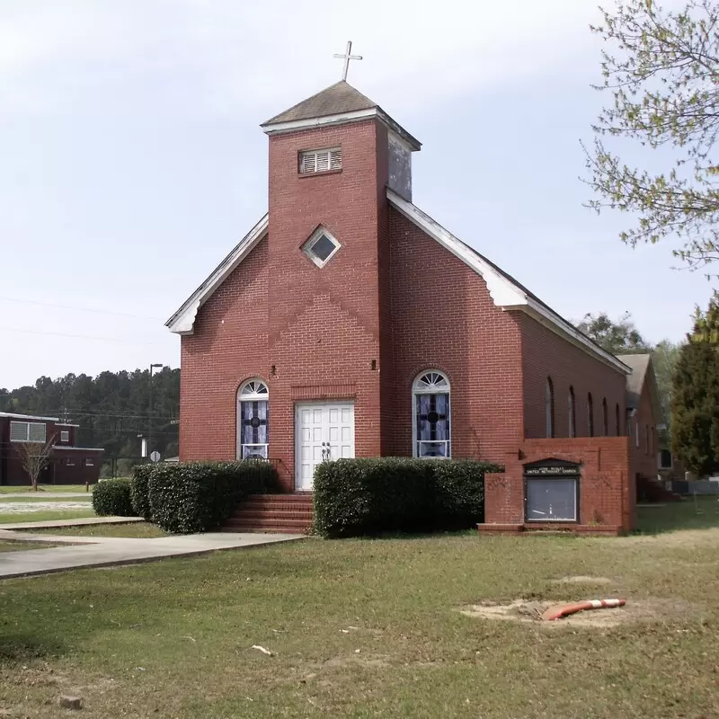 Historical John Wesley United Methodist Church Lamar SC - photo courtesy of The Historical Marker Database