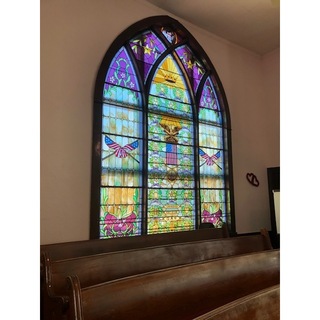 Stained glass memorial window