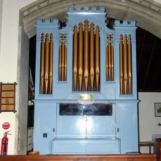 The organ in the Church of St Thomas, Bradwell on Sea, Essex