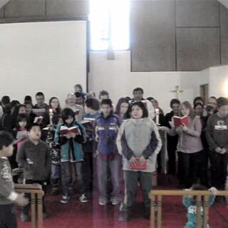 St. James Anglican Church in Thompson, MB singing Silent Night