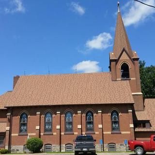 Side view of NCR Lutheran Church, Cokato, Minnesota, United States