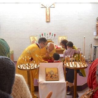 Sunday liturgy at The Russian Orthodox Church of Saint Peter and Saint Paul