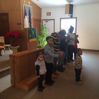 Our youth singing 'Dr. Martin Luther King' song in his honor. 1/17/16.