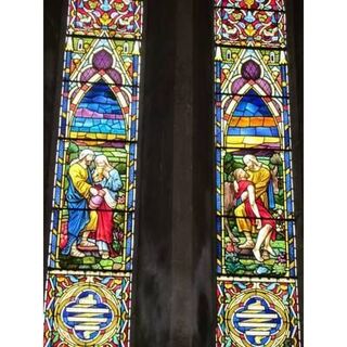 The church is FULL of gorgeous stained glass, from the medieval style