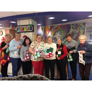 Mary Martha Crochet Group handmade Christmas Stockings 2018