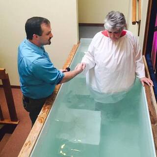 Water baptism at Baker Creek CC