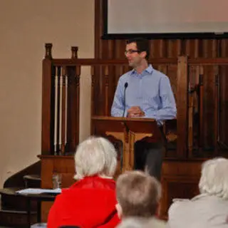 Pastor Brad preaching