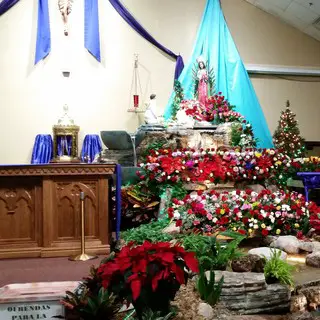 Sacred Heart church at Christmas