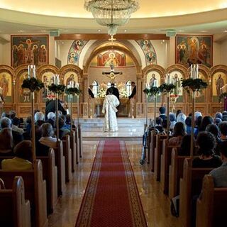 Sunday service at Annunciation Greek Orthodox Church