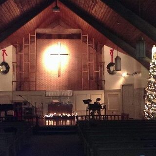 Mt. Zion UMC decorated for Christmas