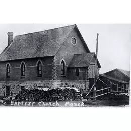 Monck Baptist Church in Monck, West Luther Twp., ca.1930.