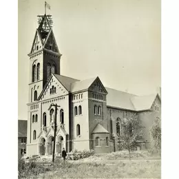 St. Matthias Church nearing completion Fall 1915