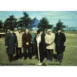 St. Joseph Church first shovel in the ground 1960's - photo courtesy Mark Cairns taken by William H. Roos