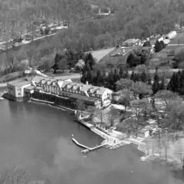An aerial view of the property, taken in 1961