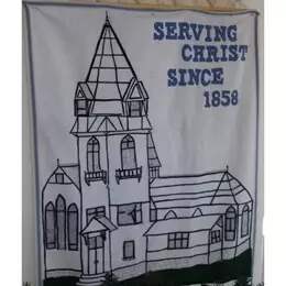 Banner created for the church's 125th anniversary