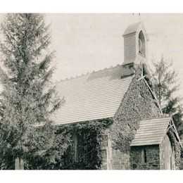 Photo of the church in 1905 showing the original belfry