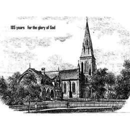 Old drawing of Our Lady of Mercy Church