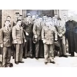 Greenbrier Military School cadets in front of St. Catherine’s circa 1950’s