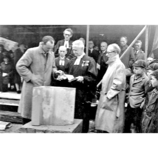 Laying the foundation stone - April 1950
