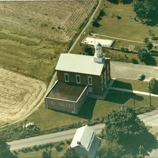 Aerial Photo of the church taken in the mid to late 60's.