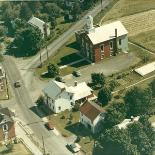 Aerial Photo of the church taken in the mid to late 60's.