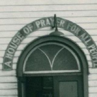 Message on top of All Peoples Church in 1927