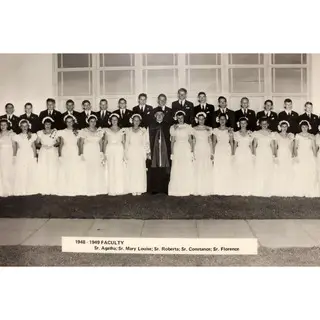 1948 - 1949 Faculty: Sr. Agatha, Sr. Mary Louise, Sr. Roberta, Sr. Constance, Sr. Florence